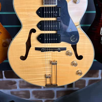 Epiphone Zephyr Blues Deluxe Natural 2004 Hollow Body Electric Guitar image 4