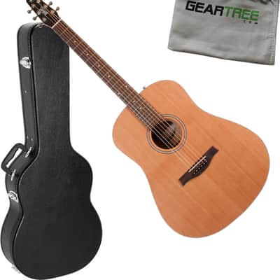 Seagull S6 Original Left-Handed Dreadnought Acoustic Guitar, Natural w/ Hard Case and Cloth image 1
