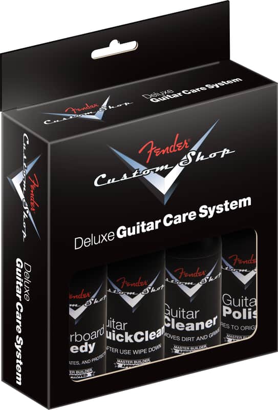 Fender Custom Shop Deluxe Guitar Care System, 4 Pack, Black image 1