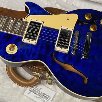 NEW ! Gibson Custom Shop 1959 Les Paul - Blue Gloss Finish - Hand Picked AAAA Quilt Maple Top - F-Holes - One Off! Super RARE! Authorized Dealer - Only 7.2lbs - G07178 image 9