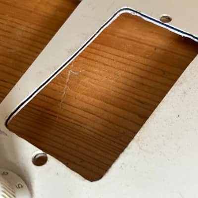 Vintage Circa 1970s Stratocaster Guitar Scratchplate HSS Slanted Part Loaded image 5