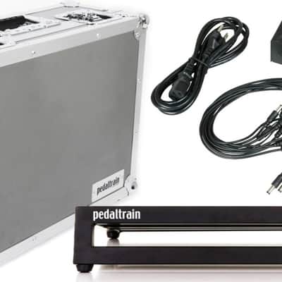 Pedaltrain Classic JR 4-RAIL, 18" x 12.5" PEDALBOARD w/Tour Case and Voodoo Lab Pedal Power 2 Plus Power Supply image 1