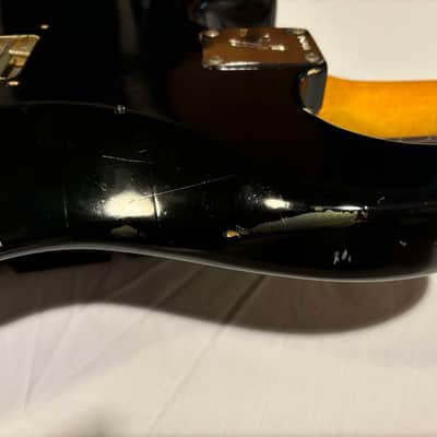 Fender Stratocaster 1965 - Factory-Original Black Over Charcoal Frost image 17