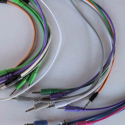 30+ Eurorack Patch Cable Bundle - Black, White, Green, Red, Blue, Yellow, Purple, etc - Hosa, Tiptop, Modbap, and other various makers image 5