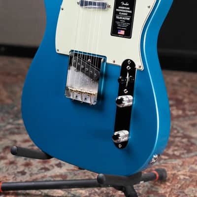 Fender American Professional Classic Telecaster Electric Guitar - Faded Lake Placid Blue with Gig Bag image 4