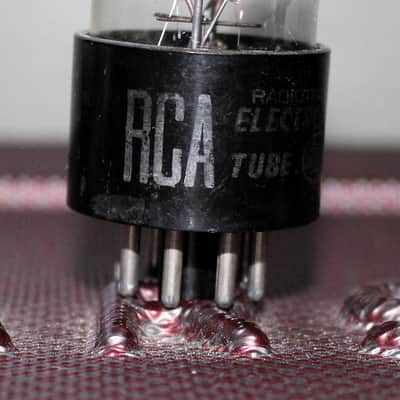 RCA 6SN7GT VT-231 D GETTER BLACK LADDER PLATE TEST NOS++ VINTAGE 1950's image 1