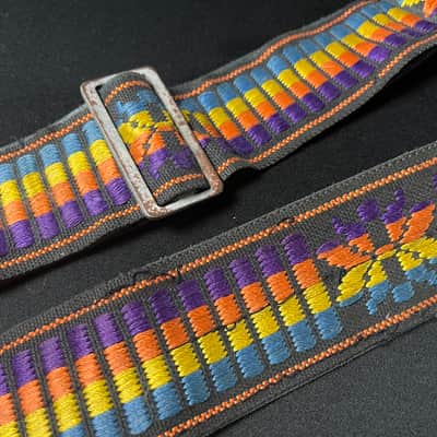 Ace Guitar Strap Vintage - Blue, Yellow, Orange, Purple (1960s) image 3