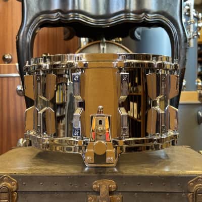 VINTAGE 1980's Sonor Signature Horst Link 8x14 HLD-588 Ferromanganese Steel Snare Drum image 4