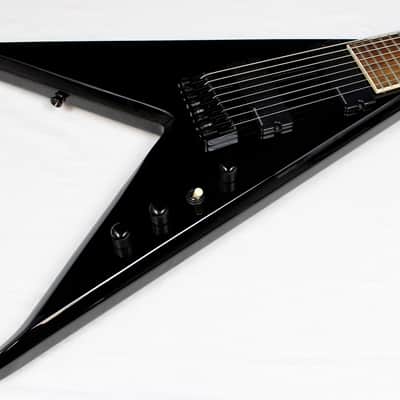 B.C. Rich JRV Lucky 8 8-String Electric Guitar V Shape Black Gloss #33071 image 1