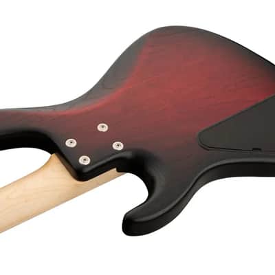 Sadowsky MetroLine 24-Fret Modern Bass-Swamp Ash Body-4 String-Burgundy Burst Transparent Satin image 6