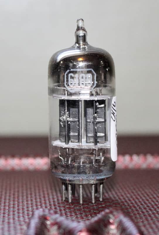RCA 6189 12AU7WA E82CC PERFECT BALANCE BLACK PLATE 3 MICA S RODS TEST NOS+ VINTAGE 1950'S image 1