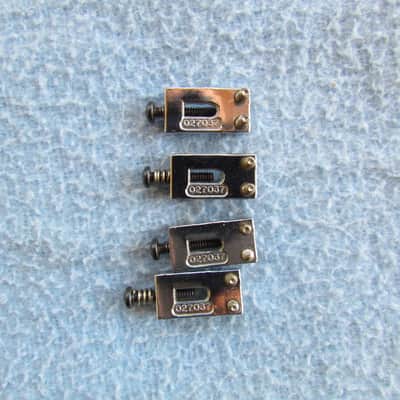 Vintage Fender Stratocaster Bridge Saddles Set Of 4 1970's Era Fender Stratocaster Bridge Saddles Part Number 027037 Set Of 4 image 3
