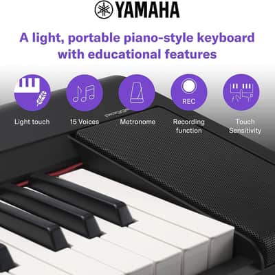 Yamaha NP-35 76-Key Piaggero Portable Keyboard - White image 4