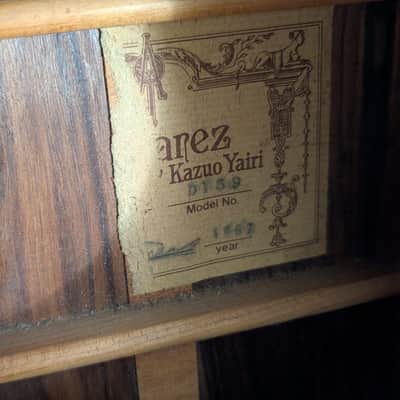 Alvarez Yairi DY59 Anniversary Edition Vintage 1987 Acoustic Electric Guitar, Natural image 5