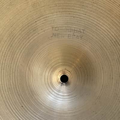 Zildjian 14" A. Zildjian '70s Stamp New Beat Hi-Hat Cymbals (Pair) 1970s - Traditional image 4