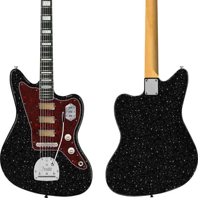 Fender Limited Edition Gold Foil Pickup Jazzmaster, Black Sparkle with Gig Bag image 13