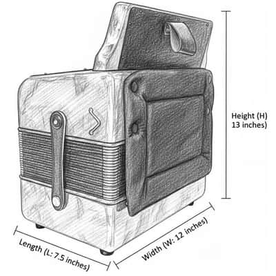 Rossetti 3112-FBE-WH Key of FBE 3 Row, 31 Treble, 12 Bass Diatonic Button Accordion w/Hard Case & Shoulder Straps image 10
