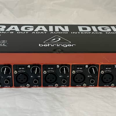 Behringer Ultragain Digital ADA8200 8-Channel Mic Preamp with AD/DA Converter 2013 - Present - Black / Red image 1