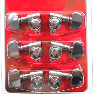 Grover RotoMatics Machine Heads 106C Chrome 3 and 3 image 2