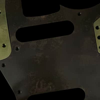 Made-to-Order - Statuary Bronze Brass & Aged Gold Brass - USA Jaguar AVRI 60s Pickguard Scratchplate Set for Fender - Hand-finished image 6