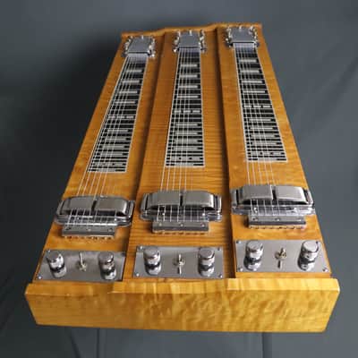 1957 Rickenbacker CW-758 Triple Neck LONG SCALE T8 Console Steel Guitar FIGURED MAPLE image 9