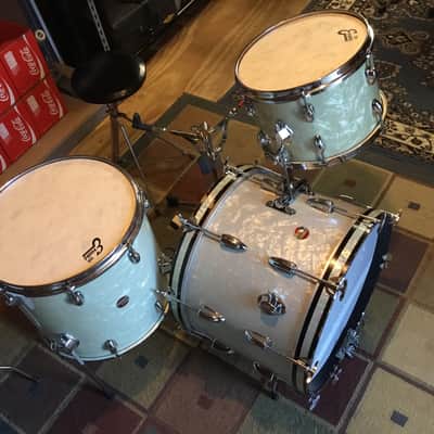 Tempro 3pc Drum Set 1960's White Marine Pearl image 3