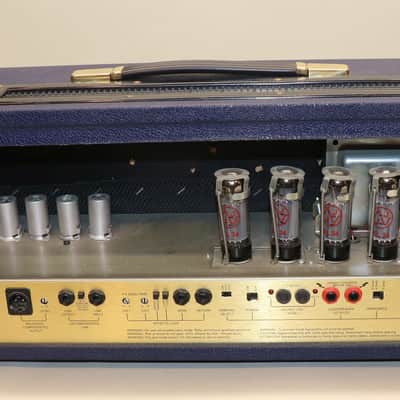 Marshall 6100 30th Anniversary 1962-1992 Blue Tolex Guitar Amp Head 3-Channel 100 Watt EL34 image 12
