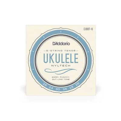 D'Addario EJ88T-6 Nyltech 6-String Tenor Ukulele Strings 026-024-030-036-018-026 image 1