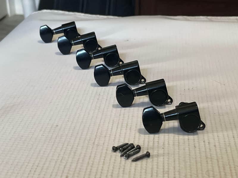 2020's Kramer Nightswan Series GOTOH Style 6 In Line LH Black Tuners Tuning Pegs image 1