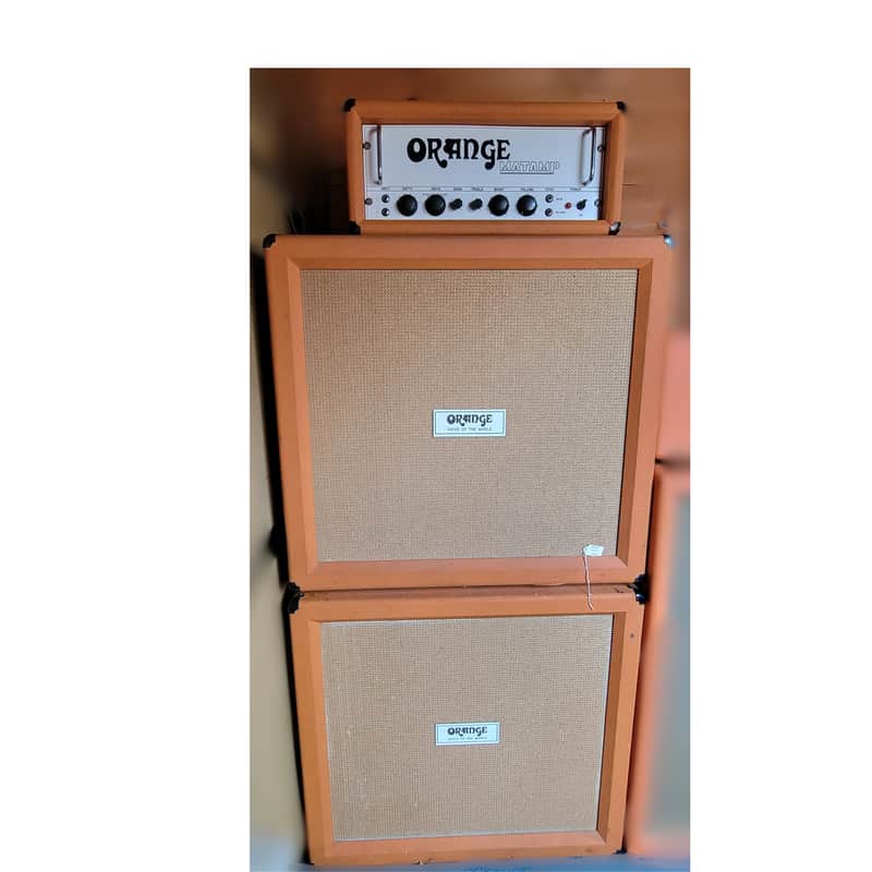 1971 Orange Matamp OR100 100 Watt Full Stack 412 Cabs w/Greenbacks - Recently Serviced