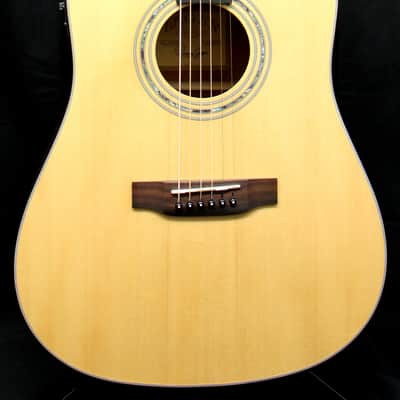 Zager Guitars ZAD020E Dreadnought Acoustic Electric Guitar Natural w/Original Case image 1
