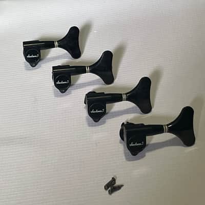 1980's MIJ Charvel Jackson Model Series 4 In Line GOTOH Black Bass Guitar Tuners Tuning Pegs image 4