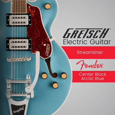 Gretsch G2622T Streamliner Center Block Double-Cut Electric Guitar (Arctic Blue) image 2