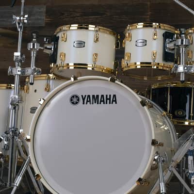 YAMAHA PHOENIX PHX 6 PIECE DRUM KIT, POLAR WHITE WITH GOLD FITTINGS image 16