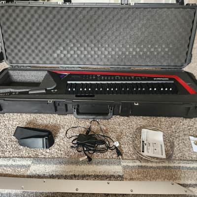 Roland AX-Edge 49-Key Keytar Synthesizer Black / Red (With SKB Hard-shell case and Stand) image 2