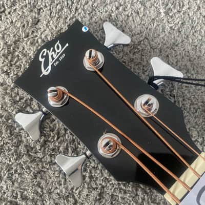 Eko 4 String Acoustic Electric Bass, Mahogany Body, Rosewood Fretboard Neck, 22 Frets image 15