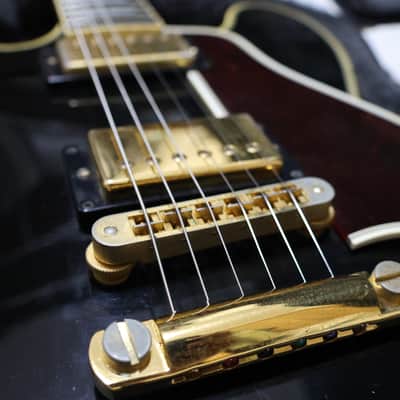 Gibson USA Custom Shop 2005 ES-355 Gold Hardware Ebony Finger Board Hard case image 4