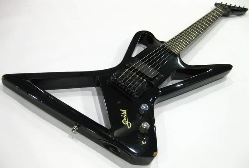 Rare Guild X100 Blade Runner Electric Guitar, 1985, Black image 1
