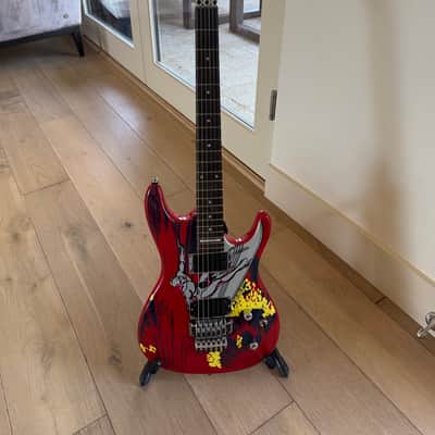 Ibanez JS20S 20th Anniversary Joe Satriani Signature HH Autographed 2008 - Red/Silver Surfer Graphic image 2
