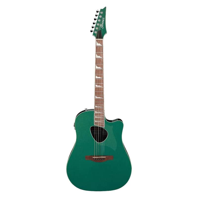 Ibanez ALT30JGM Altstar Cutaway Acoustic Electric Guitar, Jungle Green Metallic image 1