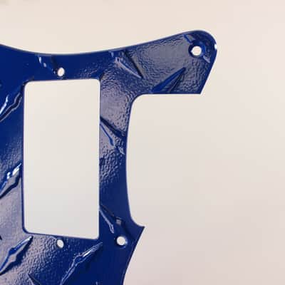 Blue Aluminum Diamond Plate HSH Strat Pickguard Fits Fender Stratocaster image 9