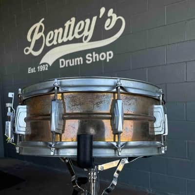 *RARE* 1958 WFL Super-Ludwig 5x14" 10-Lug Brass Snare Drum No. 401 with Internal Muffler image 5