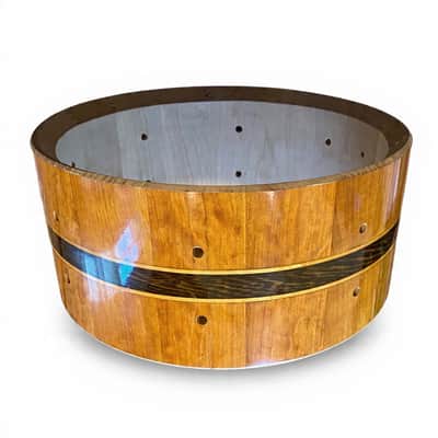 JDS Cherry/Wenge Stave Snare Shell - Tru-Oil image 2