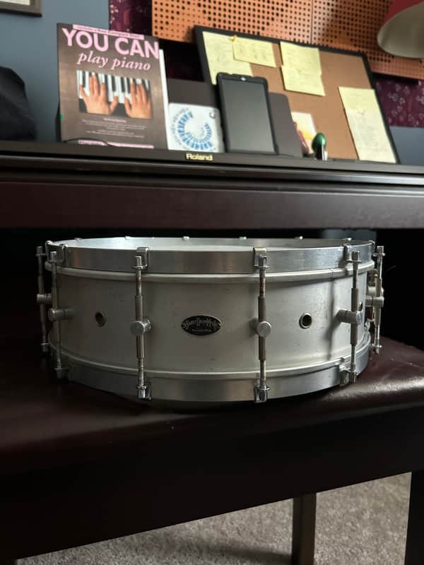 Vintage 1920s Barry Drum Manufacturing Company 5x14 - Aluminum image 1