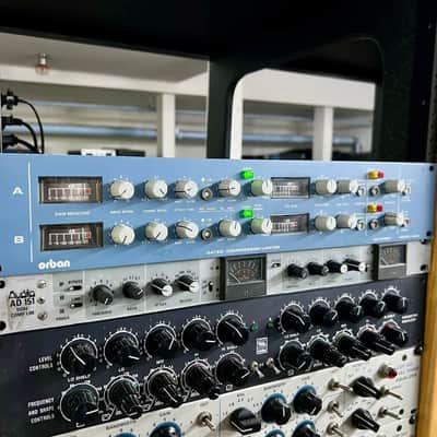 Orban Model 424A Stereo Gated Compressor / Limiter with De-Esser 1980s - Blue original vintage USA image 3