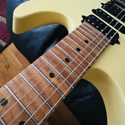 Suhr Modern Antique Vintage Yellow with Roasted Flame Maple Neck, WOW! image 5