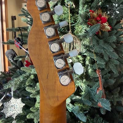 Custom Semi Hollow SG \ Telecaster style  with Brazilian Tuari Wood , Custom wound pickups - Roasted maple neck image 5
