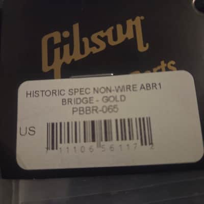 Gibson Historic Spec Non Wire ABR 1 Bridge Gold - Gold image 3