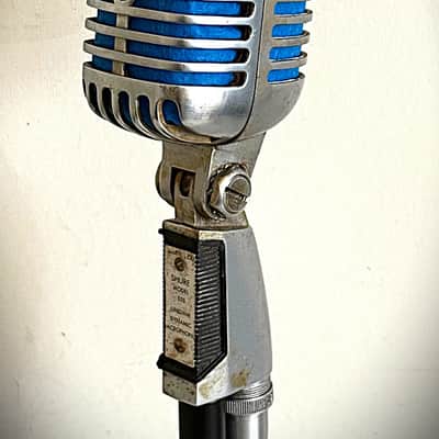 Vintage 1960's Shure 55S Dynamic Microphone, orig guts working, stand-cable inc image 5