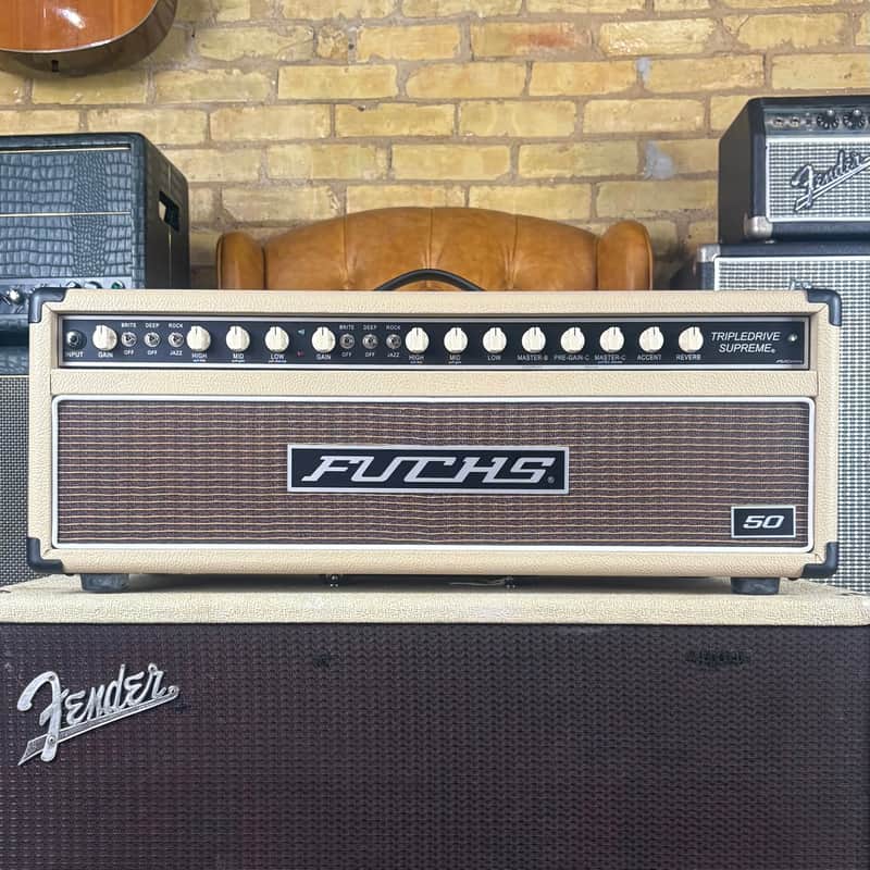 Fuchs Tripledrive Supreme Blonde Made In USA 50 Watt D Style ODS TDS Tube Amplifier Head W/ Original Footswitch! image 1